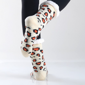 Lovin' Leopard Sherpa Socks