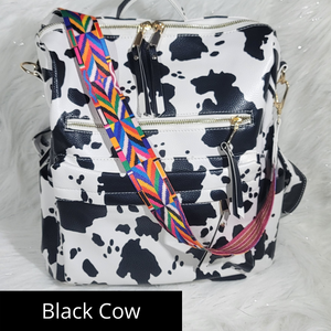 Animal Print Convertible Backpack