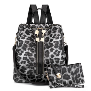 Leopard Backpack Purse