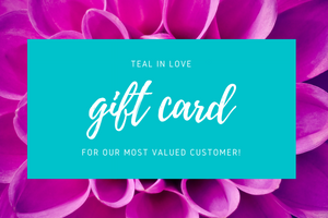 Teal In Love Gift Card